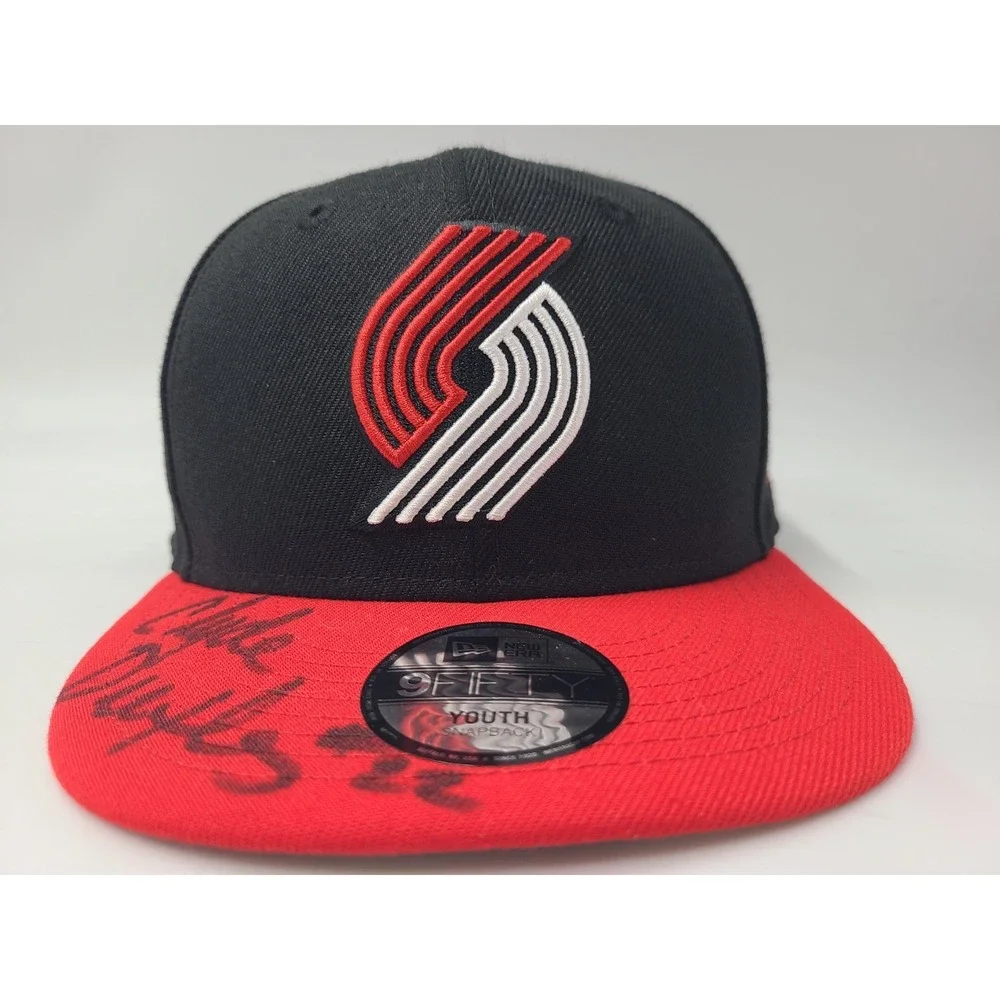 Youth Portland Trail Blazers Clyde Drexler Signed Autographed Snapback Hat‎ Cap